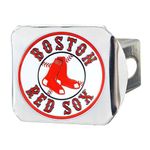 FANMATS 26530 MLB - Boston Red Sox Color Hitch Cover - Chrome