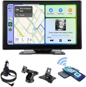 plimpton 2024 Upgraded Wireless Carplay, Android Auto Screen for Car, 9 Inch IPS Touch Screen Car Play Driveplay Multimedia Player with Voice Control, Mirror Link, BT, FM