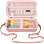 Elonbo Carrying Case ​for Asthma Inhaler, Inhaler Spacer for Kids and Adults, Masks, Inhaler Holder Asthma Travel Organize Bag, Pocket Fits Allergy Meds, Ventolin Inhaler, Rose Gold