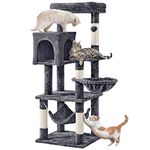 Yaheetech Cat Tree Cat Tower with Scratching Posts Cat Activity Center Cat Climbing Tower, Dark Grey