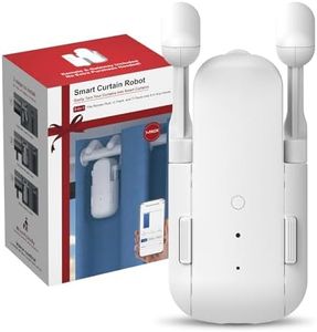 UUlianbot Automatic Curtain Opener with Remote, Compatible with Alexa and Google Home, Smart with Remote for Roman/U/T Rails, Bluetooth Curtain Opener with App/Timer, Gifts for Women and Men