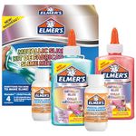 Elmer’s Metallic Slime Kit | Slime Supplies Include Metallic PVA Glue & Magical Liquid Slime Activator | Washable & Kid Friendly | 4 Count