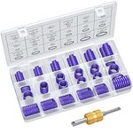 AUTOUTLET 270 PCS O Rings Kit Purple 18 Sizes Car Air Conditioning O-Ring Assortment Set with Valve Core Removal Tool for Door, Window, Electric Appliance, Bearing, Pump, Roller Auto, Home Appliances