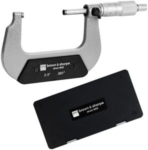 Brown & Sharpe 2-3" Outside Micrometer, 0.001" Graduation, Carbide Faces