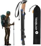 TREKOLOGY 1pc Hiking Pole - Trekking Pole for Men & Women - Nordic Walking Stick with Cork Handle for Hiking - Adjustable & Lightweight Walking Pole for Seniors - TREKZ Cork SE