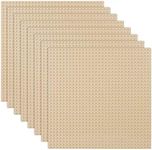 LVHERO Classic Baseplates Building Plates for Building Bricks 100% Compatible with All Major Brands-Baseplate, 10" x 10", Pack of 8 (Sand)