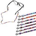 Qufiiry Glasses Straps, 7Pcs Unisex Glasses Straps, Non-Slip Glasses Straps, Colorful Glasses Chain, Adjustable Glasses Cord, Sunglasses String Eyeglasses Strap for Men and Women