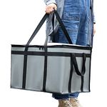 musbus Very Heat XXXL Insulated Food Delivery Bag Cooler Bags Keep Food Warm Catering Therma for doordash Catering Cooler Bags Keep Food Warm Catering Therma Gray Pizza