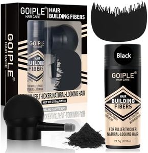 Ensemble De Fibres Épaississantes Pour Cheveux Et Applicateur à Pompe Ensemble De Coiffure Professionnel 2 En 1 Pour Cheveux Et Barbe - Fibres Capillaires Poudre Densifiante Cheveux Pour Hommes(Noir)