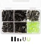 Rite Angler Crimp Kit - 401-Piece Fishing Line Crimp Sleeves, Nylon & Stainless Steel Thimbles for Saltwater & Freshwater Fishing Crimping Tool – Includes 1.3mm, 1.6mm, 1.9mm & 2.2mm Sizes