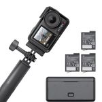 DJI Osmo Action 4 Adventure Combo - 4K/120fps Waterproof Action Camera with a 1/1.3-Inch Sensor, 10-bit & D-Log M Color Performance, 155° FOV, Up to 7.5 h with 3 Extra Batteries, Outdoor Camera