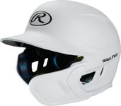 Rawlings | MACH Adjust Batting Helmet with Extension Flap | Right Hand Batter | Junior (6 3/8" - 7 1/8") | Matte White