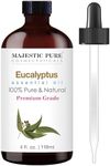 MAJESTIC PURE Eucalyptus Essential Oil, Premium Grade, Pure and Natural Premium Quality Oil, 4 fl oz