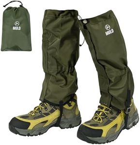 MULO Leg Gaiters, 100% Waterproof and Durable, Hiking Gaiters with Adjustable Rubber Foot Strap for Snow and Mud Protection