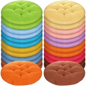 Tinideya 24 Pcs Round Floor Cushions Floor Pillows Meditation Seat Pillows Flexible Seating for Adults Kids 12 Colors Chair Cushions for Classroom, Nursery, Living Room, Yoga(Colorful,15.7 Inch)