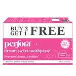 Perfora Oral Health Diabetics Special Toothpaste for Adults - 450 gms (150 gms X 3, Pack of 3) | Sugar Free Toothpaste | Cavity Protection Toothpaste | Diabetic Friendly Tooth Gel | Toothpaste for Kids & Adults | SLS Free Toothpaste | Anticavity Toothpaste | No Artificial Sweeteners | Made Safe Certified | Vegan-Friendly | Gel Toothpaste - Jamun Mint (Flavor)