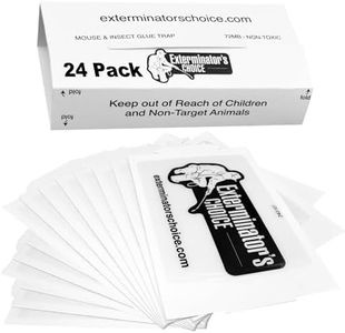 Exterminator’s Choice - Large White Glue Sticky Traps - Professional Quality Glue Board - Easy Pest Control for Ants, Roaches, Crickets, Spiders, Beetles and More - Includes 24 Traps