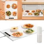 PIVDO Full Surface Heating Food Warmer Electric Silicone Hotplate Tray with 3 Temperature Settings, Portable & Rollable Food Warming Mat for Dining Table