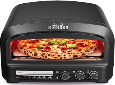 BIG HORN OUTDOORS Pizza Oven Indoor, 14" Electric Countertop Pizza Oven with 6 Modes, Heats up to 800°F Pizza Maker, Flip-Up Design Pizza Cooker for Home Kitchen, Restaurants, Parties