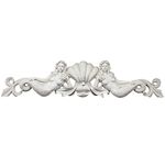 Design Toscano Mermaid Pediment Overdoor Wall Decor Sculpture, 100.5 cm, Polyresin, Ancient Ivory