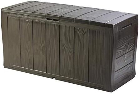 Keter Sherwood Outdoor Storage Box Garden Furniture, 117 x 45 x 57.5 cm - Brown