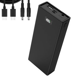 Portable DC 12V Rechargeable Batterie Lithium-ION Sortie USB Power Bank Batterie Externe pour Bande LED, CCTV Caméra Téléphone Charge (sans Port USB, 20000mAh)