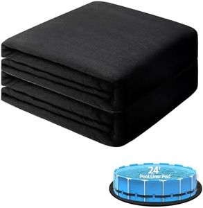 Iriisy 24ft Round Pool Liner Pad, Outdoor Swimming Pool Mat for Above Ground Pool, Pre-Cut Pool Liners for Protection, Thick Geotextile Pool Ground Pad, Puncture Prevention, Extend Liner Life (24')
