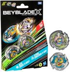 Hasbro Beyblade X Bite Croc 3-60LF and Sting Unicorn 4-60P Spinning Top Dual Pack, Set