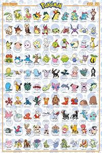 Pokemon Johto Pokemon Série TV Poster imprimé 61 x 91,5 cm