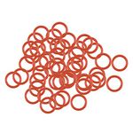 uxcell Silicone O-Rings 7mm OD, 5mm Inner Diameter, 1mm Width, Seal Gasket Red 50Pcs