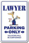 LAWYER Sign parking signs attorney law office bar firm | Indoor/Outdoor | 20" Tall Plastic Sign