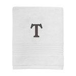 Avanti Linens - Hand Towel, Soft & Absorbent Cotton Towel (Monogram Collection, Initial T)