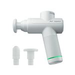 Hyperice Hypervolt Go 2 - Arctic Grey - Featuring Quiet Glide Technology - Handheld Percussion Massage Gun - 3 Speeds, 2 Interchangeable Heads