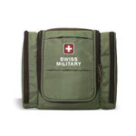 Swiss Military Unisex 5L Water-Resistant Toiletry Bag for Travel with Multiple Compartments, Quick Access Pocket, Durable Zippers, Organizer for Toiletries, Makeup and Essentials-Green