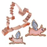 When Pigs Fly - Flying Pig Copper Cookie Cutter