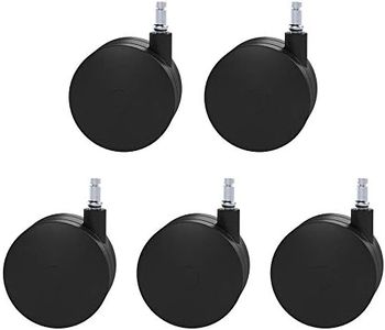 Heavy Duty Chair Wheels. Replaces chair mat. Hardwood Floor Safe. Set of 5 … (4 inch xl)