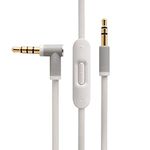 MEISO Replacement Solo 3 Audio Cable Solo 4 Cord Wire in-line Microphone and Control Compatible with Beats by Dr Dre Solo/Solo HD/Studio/Pro/Detox/Mixr/Executive/Pill Headphones (White)