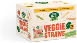 Eat Real, Kids Veggie Straws Multibox, 24 x 20g, Tomato, Spinach and Kale, Healthy Gluten-Free Snack Option, Perfect Addition to All Lunchboxes & After School Snack