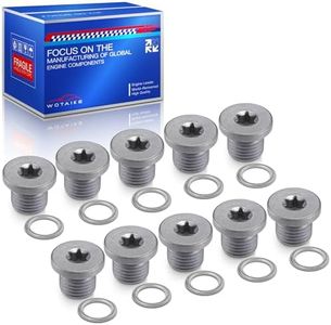 WOTAIKE N91167901 10PCS Oil Drain Plug M14x1.5 Compatible with A3 A4 A5 A6 A7 Q3 Q5 Q7 RS3 RS5 RS7 SQ5 TT 2006-2021, VW Beetle CC GTI Jetta Passat Tiguan 2009-2011 N0160276 N91086801 N90856001