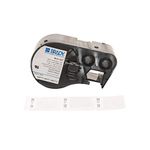 Brady Self-Laminating Vinyl Label Tape (M-91-427) - Black on White, Semi Clear Tape - Compatible with BMP41, BMP51, BMP53 Label Printers - 1.5" Height.5" Width