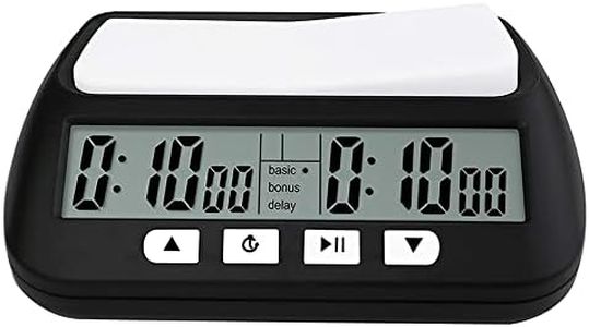 MOSTRUST Horloge d'échecs numérique professionnelle pour jeux de société avec alarme (Noir)