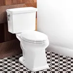 Alphabath 17" Elongated Toilet with Soft Close Seat, 12" Rough-In Toilet, Standard Two-piece Toilet for Bathroom, 1.27 GPF Powerful Single Flush, ADA Comfortable Chair Height, 1000 Gram Map Flushing