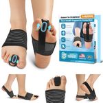 TASZOOS Hammer Toe Straightener - Non-Slip Hammer Toe Corrector for Women & Men - Adjustable Toe Splint Relief for Hammer, Crooked, Broken Support (1 Compression Foot Wrap & 1 Strap)