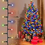 ANSIO® Christmas Lights 500 LED 12.5m/41ft Cluster Compact Christmas Tree Lights for Indoor & Outdoor Multicoloured Decorations Fairy Lights with Timer for Xmas Garden & Party