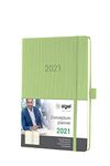 SIGEL C2168 Weekly Diary 2021, Approx. A5, hardcover, Apple Green - Conceptum