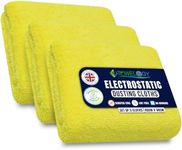 Towelogy® Reusable Electrostatic Microfibre Dusting Cloths Pack Of 3 Lint Free Dust Magnet On Furniture & Floor Damp Duster For Cleaning