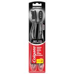 Colgate 360 Vibrate Charcoal Battery Operated Toothbrush Pack, Disposable Electric Toothbrushes with 1 AAA Battery Included, Whole Mouth Clean, 2 Pack, Black