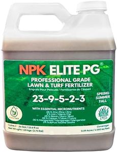 NPK Fertilizer - Liquid Lawn Fertilizer with Nitrogen, Phosphorus & Potassium for Lawns, Turf, Golf Courses and Conifer Trees. Lawn Fertilizer for Grass and Turf by FoliarTech, 1L
