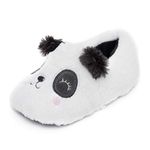 Simple Joys by Carter's Unisex Babies and Toddlers Fuzzy Slipper, White, Large Little Kid