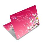 12.1 13 13.3 14 15 15.4 15.6 Inches Personalized Laptop Vinyl Skin Sticker Decal Universal Netbook Skin Sticker Reusable Notebook PC Art Decal Protector Cover Case (Pink Flowers)